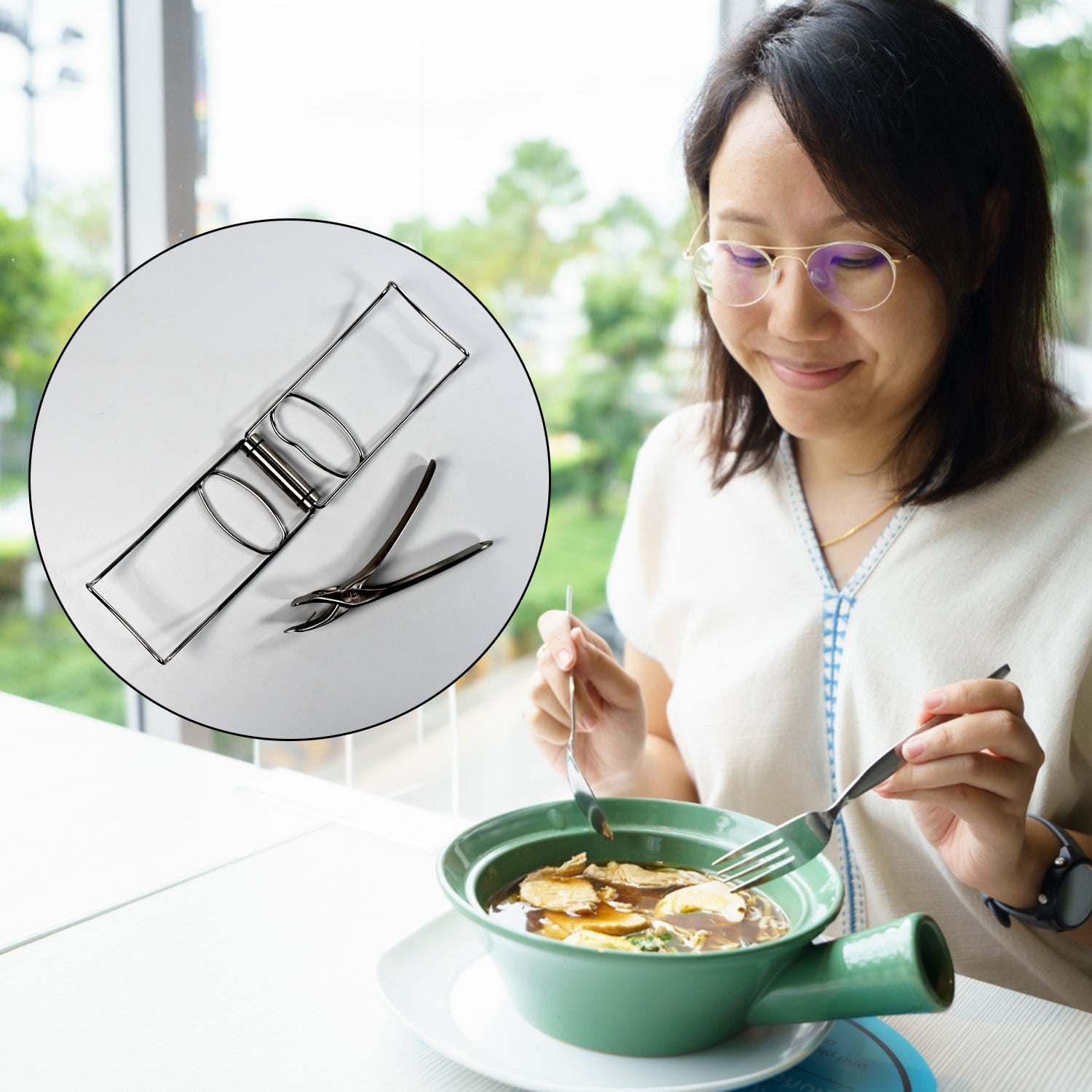 5905 Stainless Steel Bowl Clips Anti Hot Dish Plate Lifter Pan Dish Gripper Clamp Harness Holder Tong (Pack Of 2Pc) DeoDap 5905 Stainless Steel Bowl Clips Anti Hot Dish Plate Lifter Pan Dish Gripper Clamp Harness Holder Tong (Pack Of 2Pc) DeoDap